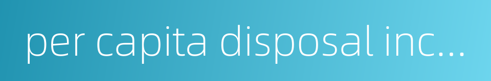 per capita disposal income的同义词