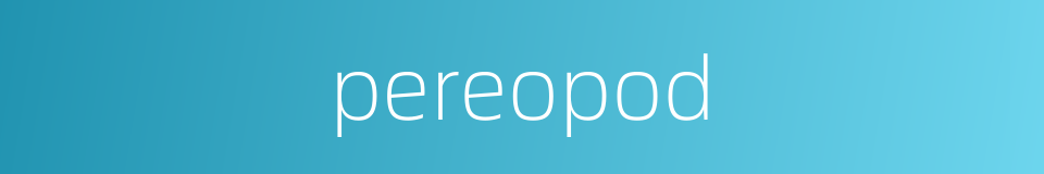 pereopod的同义词