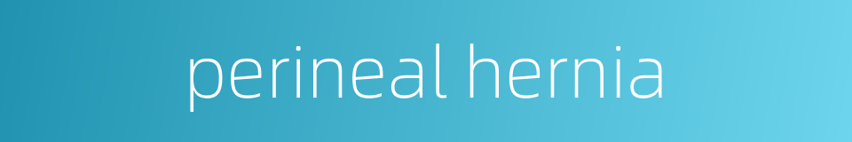 perineal hernia的同义词