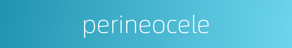 perineocele的同义词