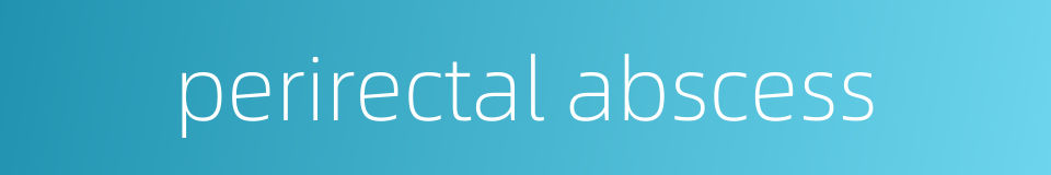 perirectal abscess的同义词