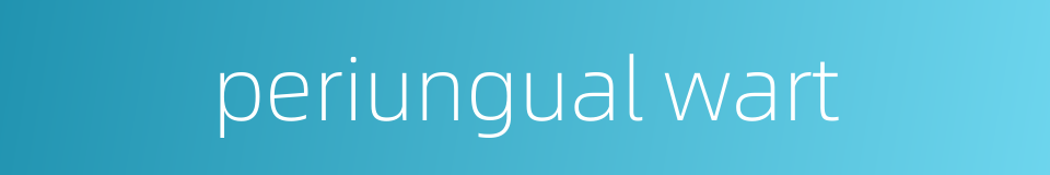 periungual wart的同义词