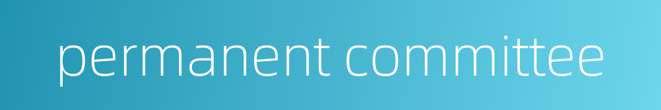 permanent committee的同义词