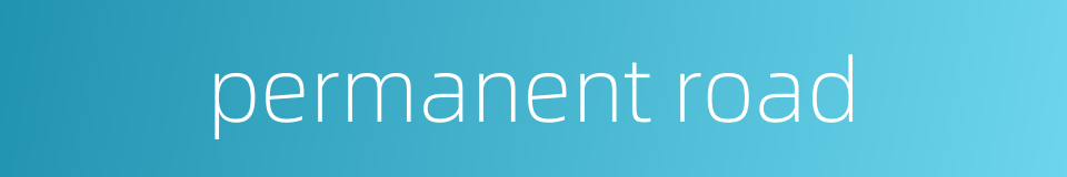 permanent road的同义词