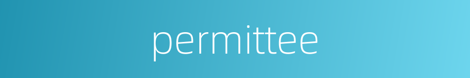 permittee的同义词