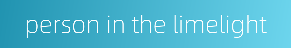 person in the limelight的同义词