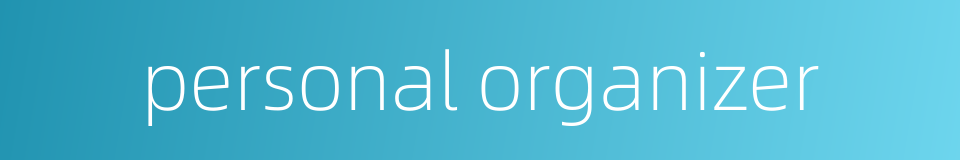 personal organizer的同义词
