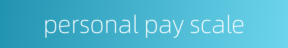 personal pay scale的同义词