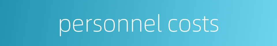 personnel costs的同义词