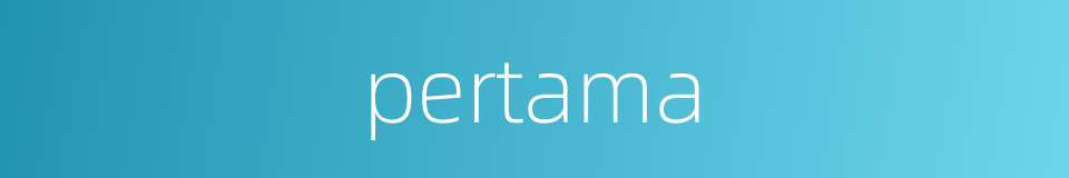 pertama的同义词