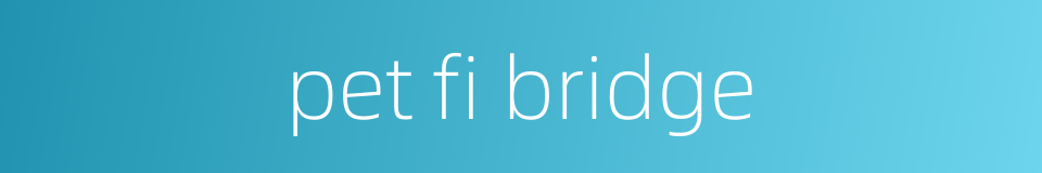 pet fi bridge的同义词