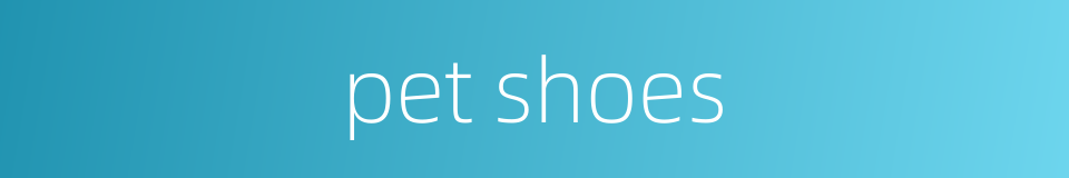 pet shoes的同义词