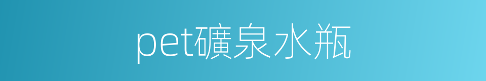 pet礦泉水瓶的同義詞