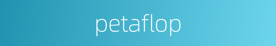 petaflop的同义词