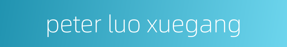 peter luo xuegang的同义词