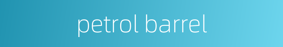 petrol barrel的同义词