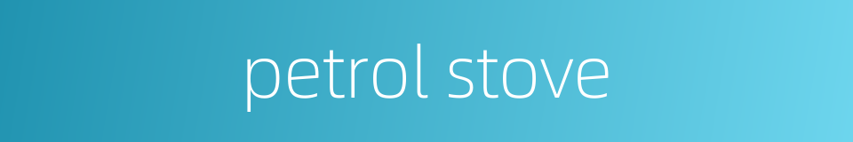 petrol stove的同义词