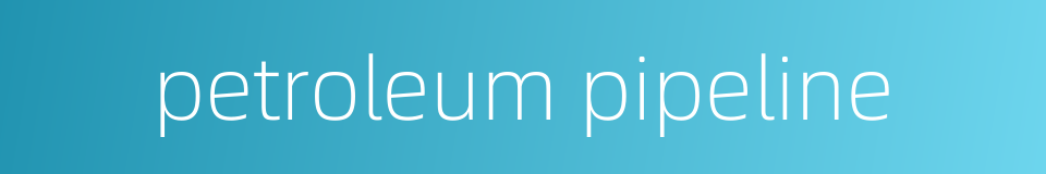 petroleum pipeline的同义词