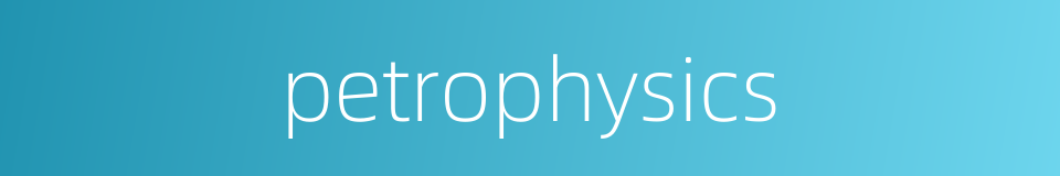 petrophysics的同义词