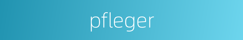 pfleger的同义词