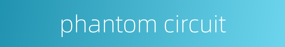 phantom circuit的同义词