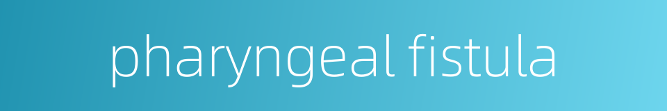 pharyngeal fistula的同义词