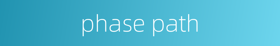 phase path的同义词