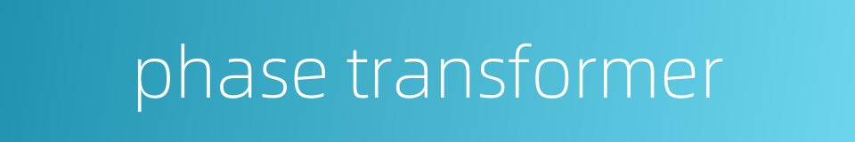 phase transformer的同义词