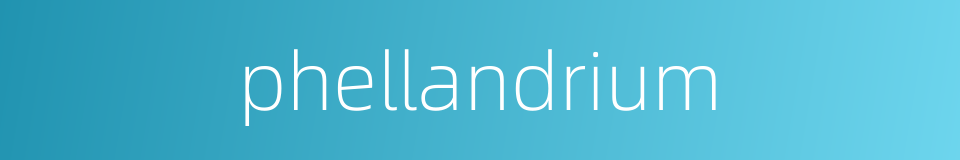 phellandrium的同义词