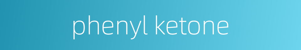 phenyl ketone的同义词