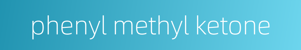 phenyl methyl ketone的同义词