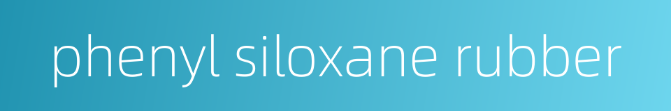 phenyl siloxane rubber的同义词