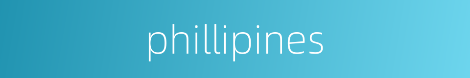 phillipines的同义词
