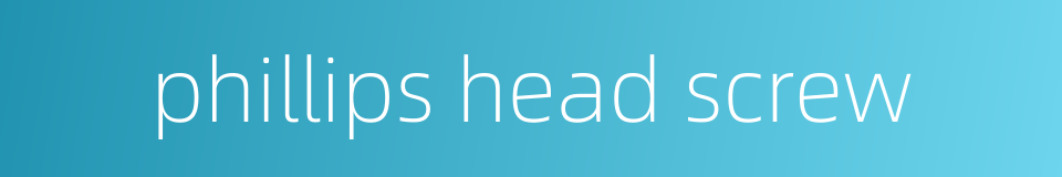 phillips head screw的同义词