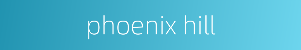 phoenix hill的同义词