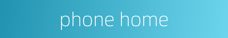 phone home的同义词