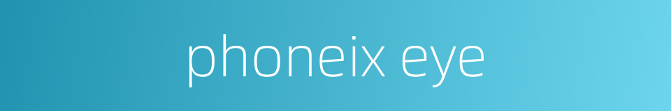 phoneix eye的同义词
