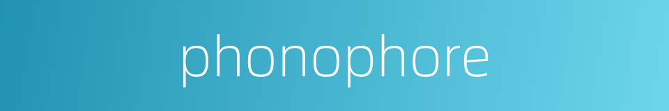 phonophore的同义词