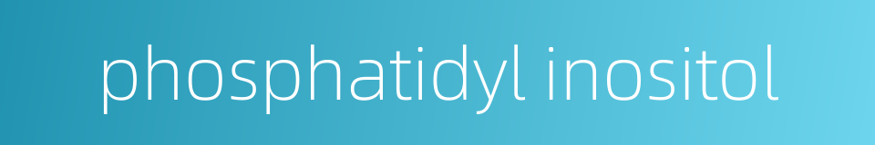 phosphatidyl inositol的同义词