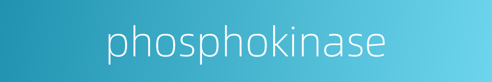 phosphokinase的同义词