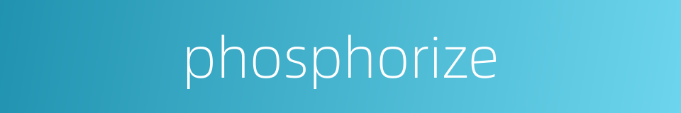 phosphorize的同义词