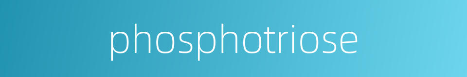 phosphotriose的同义词