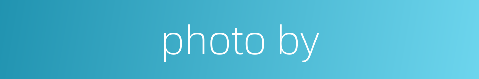 photo by的同义词
