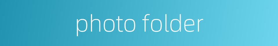 photo folder的同义词