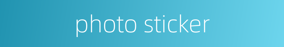 photo sticker的同义词