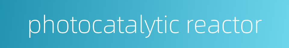 photocatalytic reactor的同义词