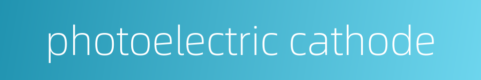 photoelectric cathode的同义词