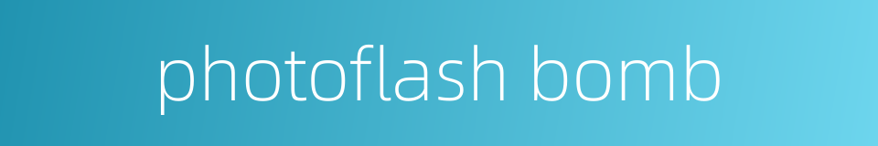 photoflash bomb的同义词