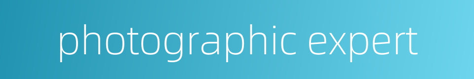 photographic expert的同义词
