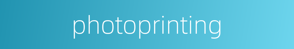 photoprinting的同义词